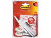 Command 17003 VP 3PK Adhesive Hook Value Pack Large Holds 5 lb White 3 Pack