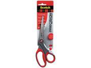 Scotch 1448B Precision Scissors Pointed 8 Length 3 1 8 Cut Gray Red