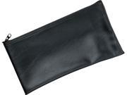 MMF Industries 2340416W04 Leatherette Zippered Wallet Leather Like Vinyl 11w x 6h Black