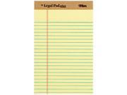 Tops 71501 The Legal Pad Plus Ruled Perforated Pads 5 x 8 Canary 12 Pack