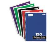 Tops 65361 Wirebound 3 Subject Notebook College Rule 11 x 8 1 2 White 120 Sheets Pad