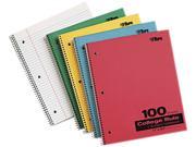 Tops 65131 Kraft Subject Notebook College Rule 9 x 11 White 100 Sheets