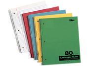 Tops 65130 Kraft Subject Notebook College Rule 9 x 11 White 80 Sheets