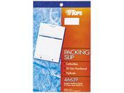 Tops 46639 Packing Slip Book 5 1 2 x 7 7 8 Three Part Carbonless 50 Sets Book