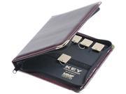 STEELMASTER by MMF Industries 201502417 Portable Zippered Key Case 24 key Leather Like Vinyl Burgundy 8 3 8 x 7