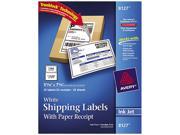 Shipping Labels Inkjet w Receipt 5 1 16 x7 5 8 25 PK WE