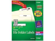 Permanent File Folder Labels Block Laser Inkjet 2 3 x 3 7 16 1800 Box