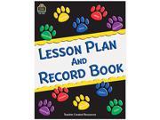 Teacher Created Resources 2551 Paw Prints Lesson Plan Record Book With Monthly Planner 160 Pages 8 1 2 x 11