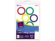Printable Removable Color Coding Labels 1 1 4 dia Assorted 400 BX