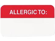 Tabbies 01000 Medical Labels for Allergies 7 8 x 1 1 2 White 250 Roll