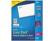 Easy Peel Laser Mailing Labels 2 3 x 1 3 4 White 6000 Pack