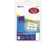Flexible Self Adhesive Laser Inkjet Badge Labels 2 11 32 x 3 3 8 WE 40 PK