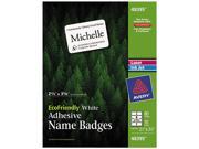 Avery 48395 EcoFriendly Name Badge Labels 2 1 3 x 3 3 8 White 80 Pack
