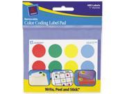 Avery 45472 Permanent Label Pads 3 4 Dia. Assorted 480 Pack