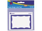 Avery 45144 Name Badge Label Pads 3 x 4 Blue White 40 Pack