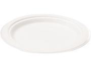 NatureHouse P002 Bagasse 7 Plate Round White 125 Pack