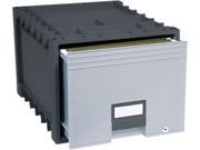Storex 61178U01C Archive Drawer for Letter Files Storage Box 18 Depth Black Gray