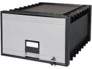 Storex 61155U01C Archive Drawer for Legal Files Storage Box 24 Depth Black Gray
