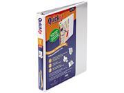 Stride 87010 Quick Fit D Ring View Binder 1 Capacity White
