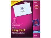 Avery 18664 Easy Peel Mailing Labels for Inkjet Printers 3 1 3 x 4 Clear 60 Pack