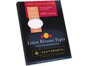 Southworth RD18BCFLN 100% Cotton Premium Linen RÃ©sumÃ© Paper 32 lbs. 8 1 2 x 11 Blue 100 Box