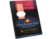 Southworth RD18ACFLN 100% Cotton Linen RÃ©sumÃ© Paper 32 lbs. 8 1 2 x 11 Almond 100 Box
