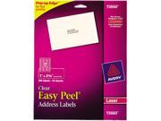 Clear Easy Peel Mailing Labels Laser 1 x 2 5 8 300 Pack