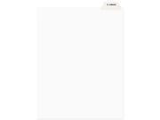 Avery Style Preprinted Legal Bottom Tab Divider Exhibit K Letter White 25 PK