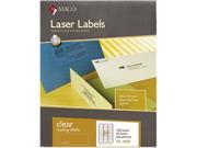 Maco ML 4000 Matte Clear Laser Labels 1 x 2 5 8 1500 Box
