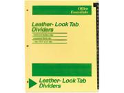 Preprinted Black Leather Tab Dividers 25 Tab Letter