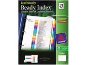 Ready Index Customizable Table of Contents Multicolor Dividers 31 Tab Letter