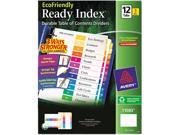 Ready Index Customizable Table of Contents Asst Dividers 12 Tab Ltr 3 Sets
