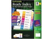 Ready Index Customizable Table of Contents Asst Dividers 8 Tab Ltr 3 Sets