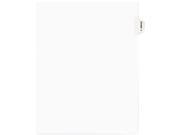 Avery Style Preprinted Legal Side Tab Divider Exhibit V Letter White 25 Pack