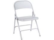 Alera Steel Folding Chair FC94LG ALEFC94LG Light Gray 4 Carton