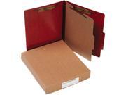 Acco 15004 Presstex 20 Point Classification Folders Letter Four Section Red 10 Box