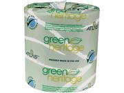 Atlas Paper Mills 235GREEN Green Heritage Bathroom Tissue 2 Ply 500 Sheets White 96 per Carton
