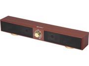 SYBA CL SPK20150 17 Wide Compact Yet Powerful Speaker Bar for TV s PC s and Laptop USB Powered Woody Brown