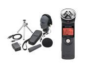 Zoom H1 PAK Handy Portable Digital Recorder Package with Professional Closed ucp Headphones and Accessories Bund