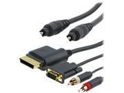 INSTEN HD VGA Cable with Digital Optical Audio Port Digital Optical Audio Toslink Cable for Xbox 360