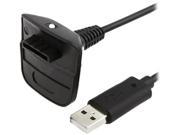 INSTEN Black Wireless Controller Charging Cable for MicroSoft Xbox 360