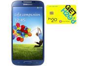 Samsung Galaxy S4 I9500 Blue 16GB Android Phone + H2O $30 SIM Card
