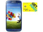 Samsung Galaxy S4 I9500 Blue 16GB Android Phone + H2O $40 SIM Card