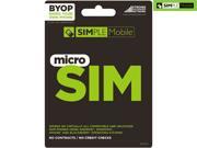 Simple Mobile Micro Sim Card Prepaid Card
