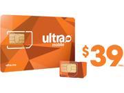 Ultra Mobile Triple Punch Orange Mini Micro Nano SIM Card 39 1 month of service included