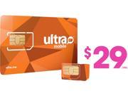 Ultra Mobile UM TP ORANGE 29 3 MONTH Triple Punch Orange Mini Micro Nano SIM Card 29 3 Month Plan