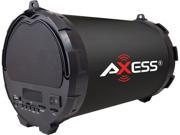 AXESS SPBT1032 BK Black Portable Bluetooth Hi Fi Speaker with Digital Screen SD Card USB AUX And FM Inputs 5.25 Sub