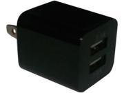 Xfactor TWALLXF2ADUALBK Black Power Cube 2.1 Amp 1 Amp Dual USB Ports