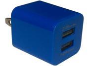 Xfactor TWALLXF2ADUALDB Dark Blue Power Cube 2.1 Amp 1 Amp Dual USB Ports
