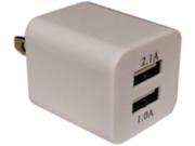 Xfactor TWALLXF2ADUALWH White Power Cube 2.1 Amp 1 Amp Dual USB Ports